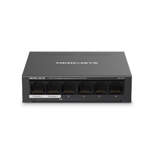 Mercusys Managed Switch MS106LP 6-Port Fast Ethernet 10/100 Mbps PoE+