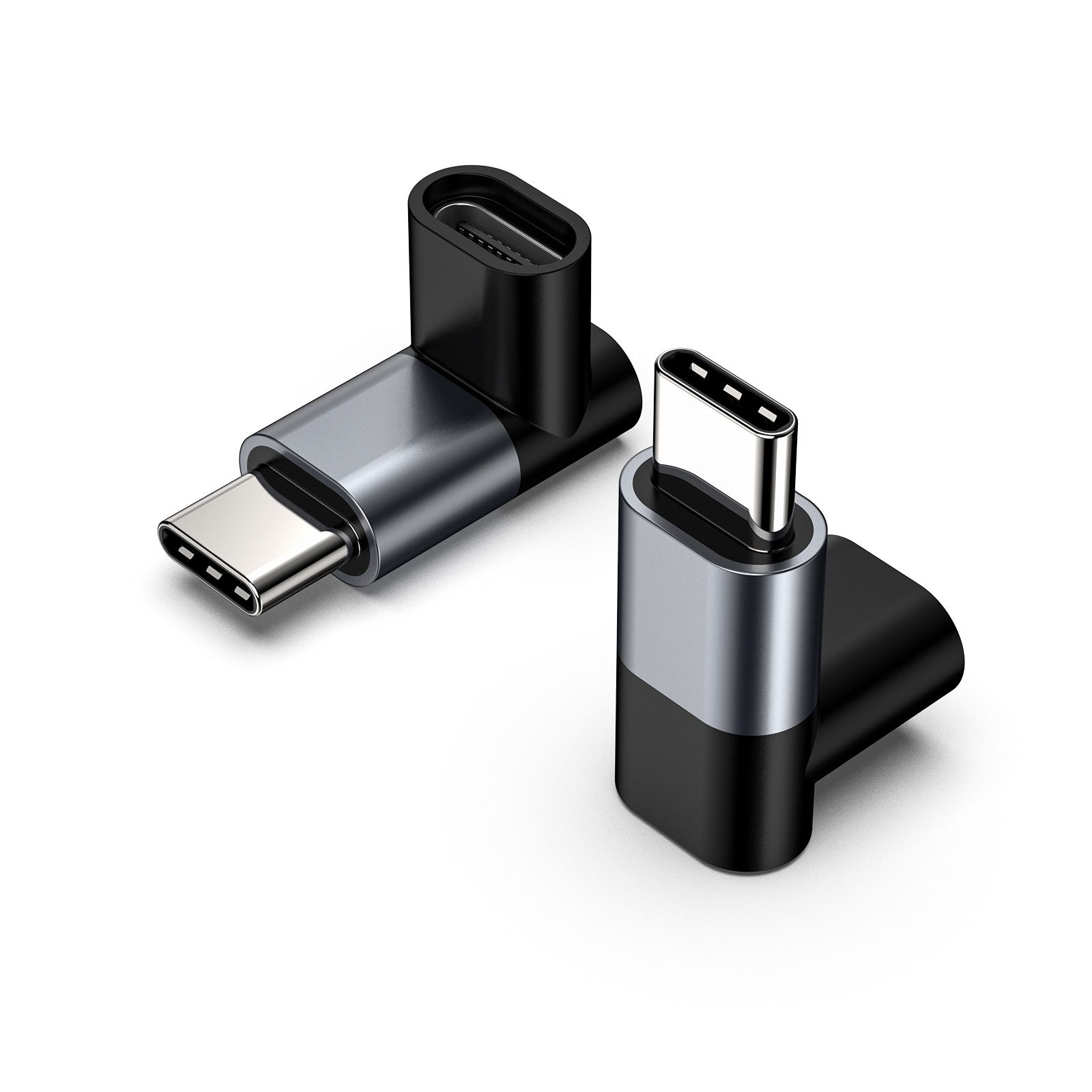 Type-C Male to Female Adapter, 2-Piece - 100W, 20Gbps, 4K60Hz