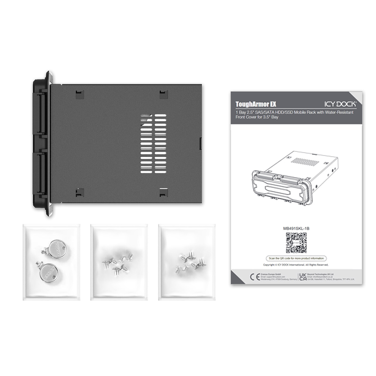 Adaptador de bahía de disco ICY DOCK ToughArmor de 2,5"