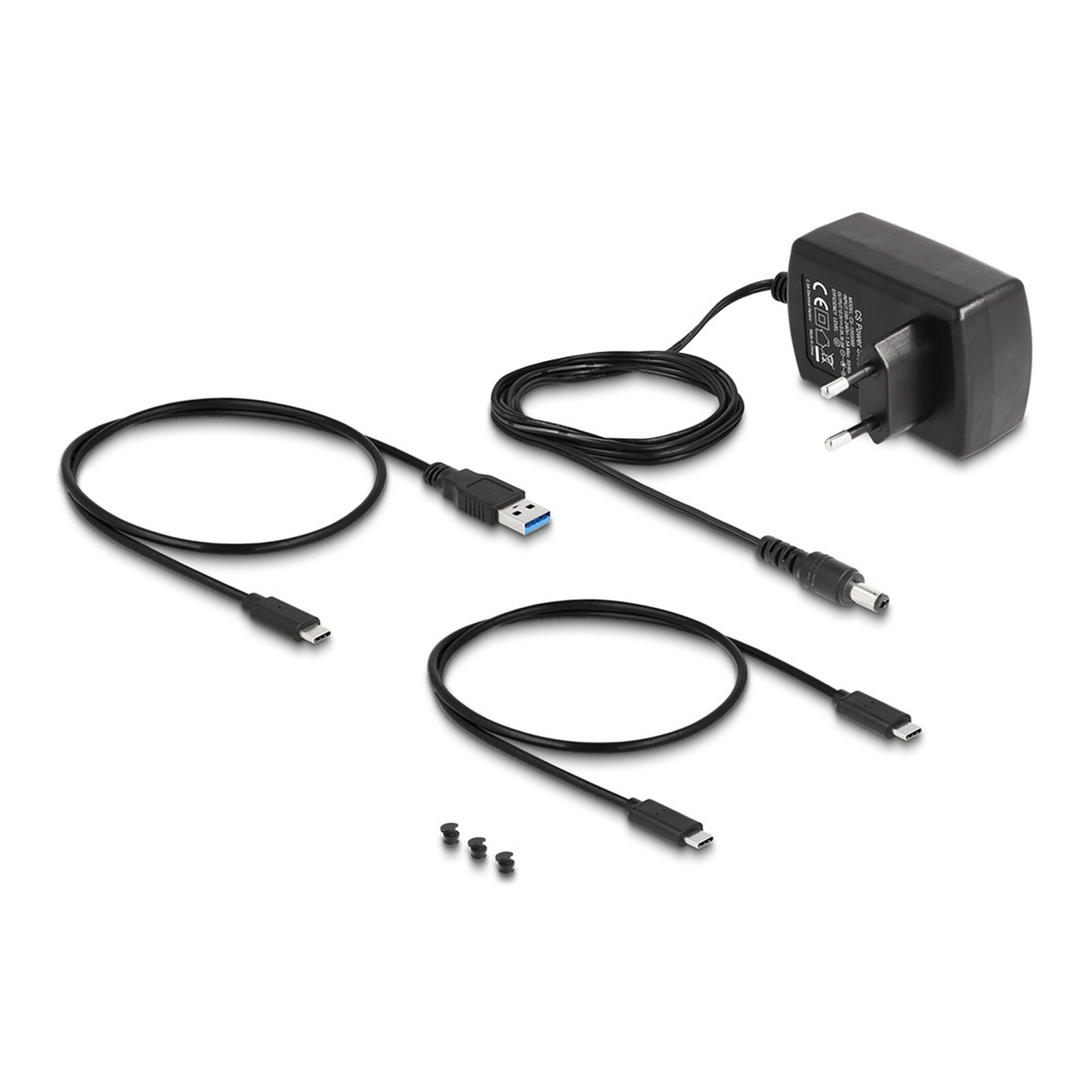 DeLock USB-C converter for 1x M.2 NVMe SSD + 1x SATA SSD / HDD with Cloning function