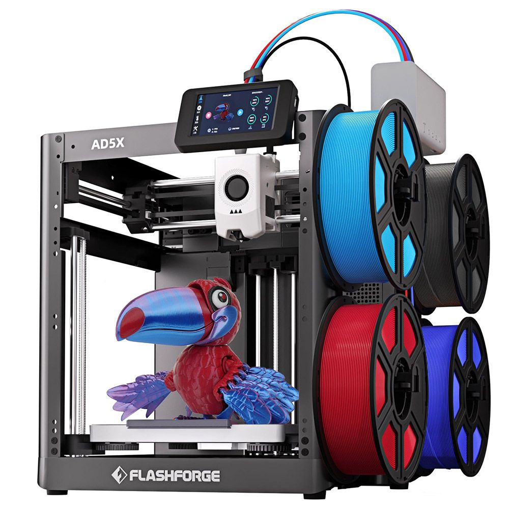 Impresora 3D FlashForge AD5X, Impresión inteligente de 4 colores, Velocidad máxima 600 mm/s, 220 x 220 x 220 mm