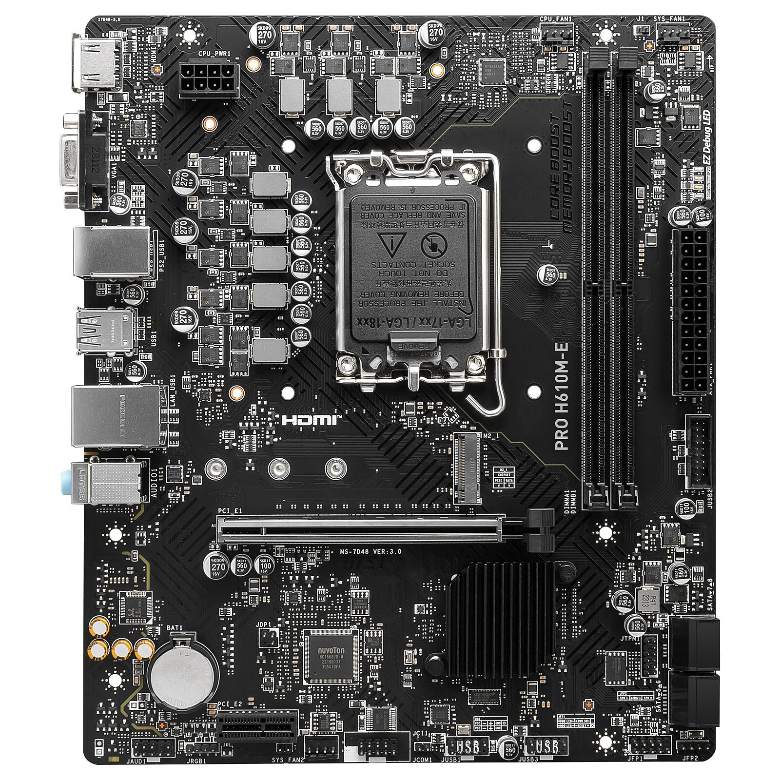 Carte mère MSI PRO H610M-E