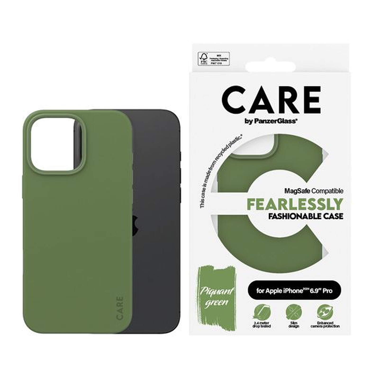 PanzerGlass Coque Fashion iPhone 16 Pro Max Green