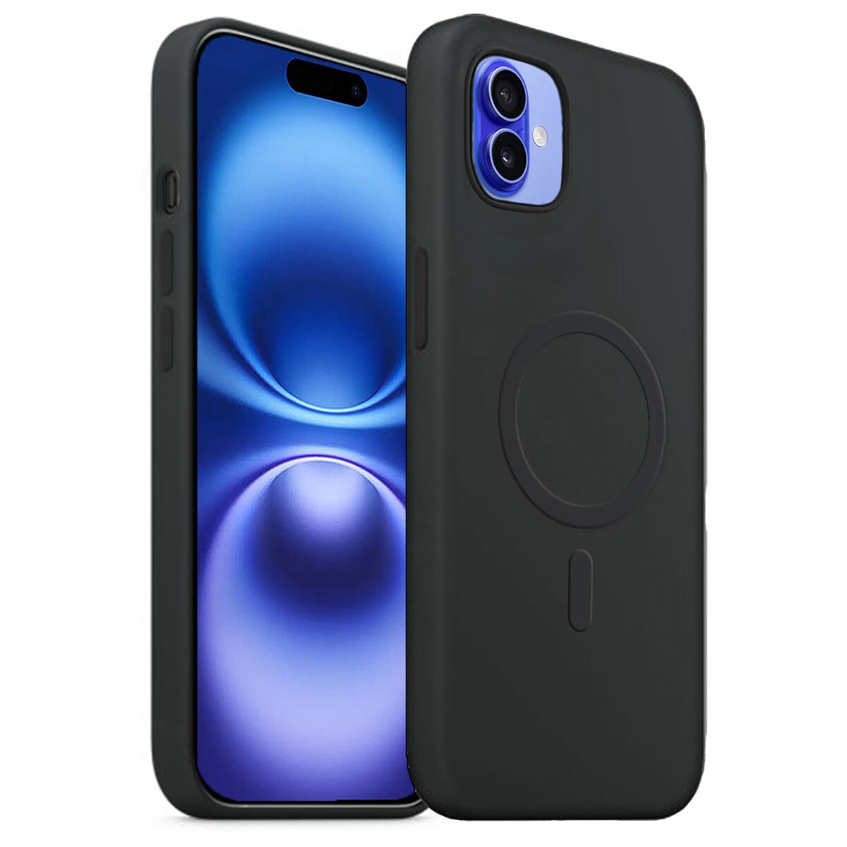 Akashi Coque Silicone MagSafe Noir iPhone 16