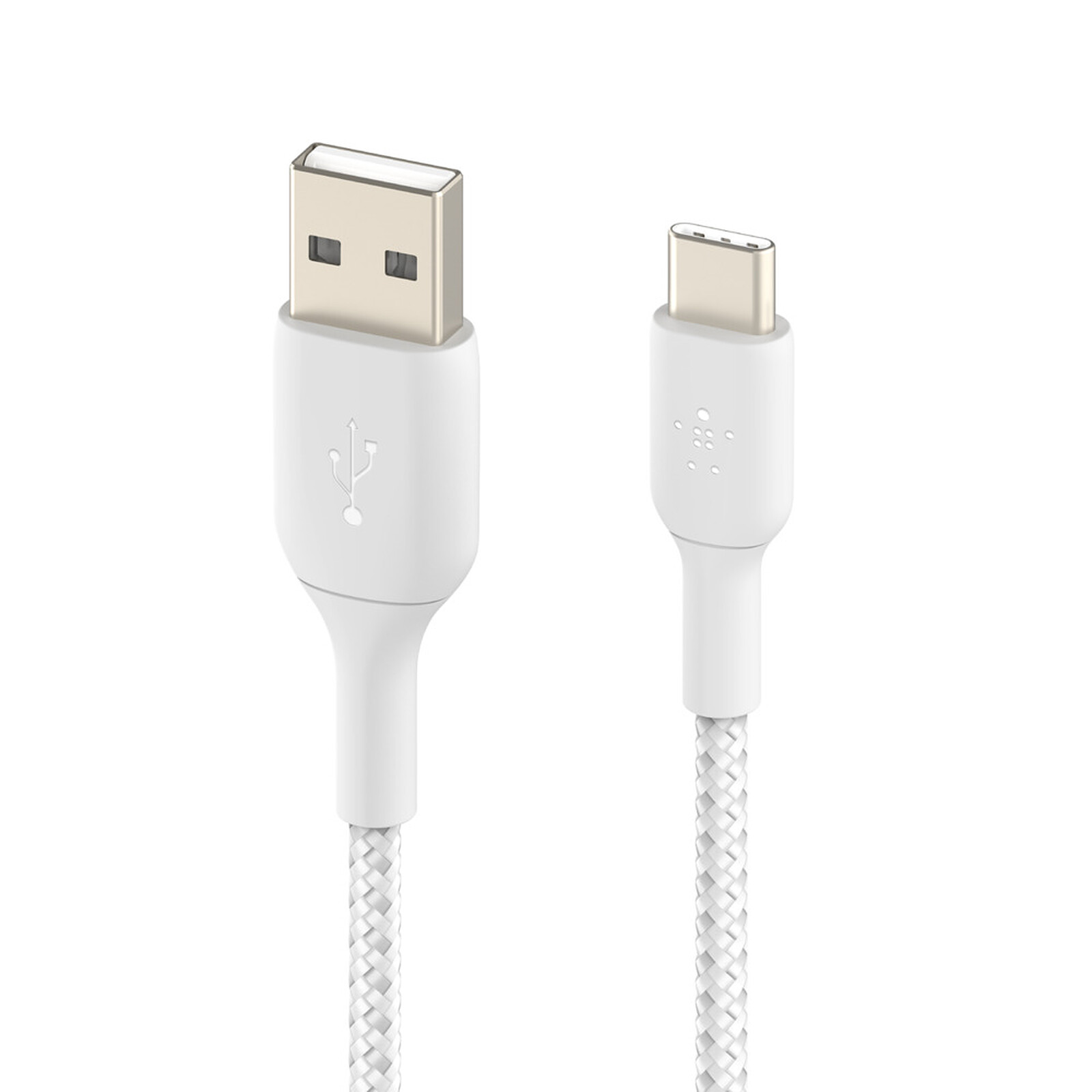 Belkin Braided USB-C to USB-A Cable (White) - 2m