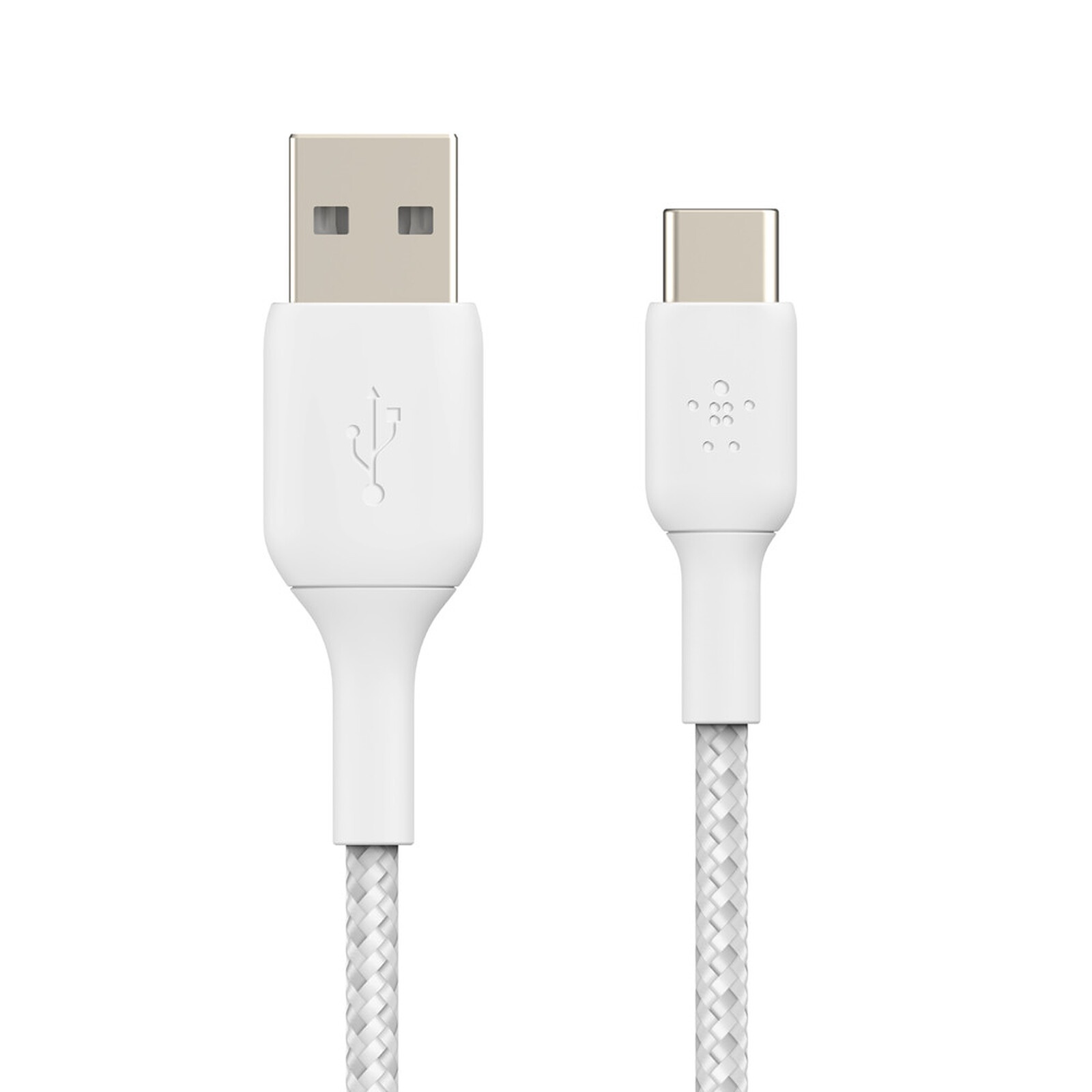 Belkin Braided USB-C to USB-A Cable (White) - 2m