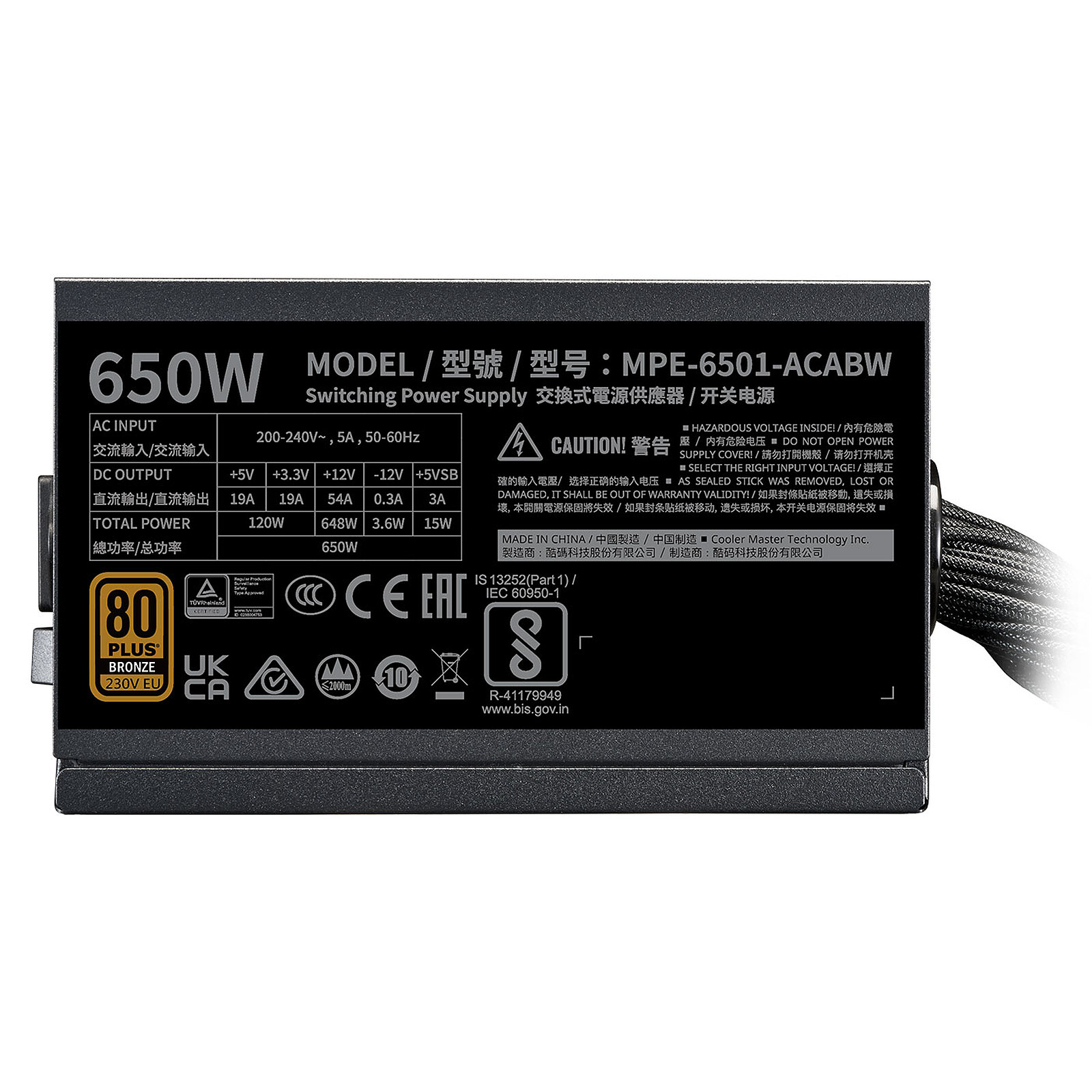 Cooler Master MWE Bronze 650W V3 