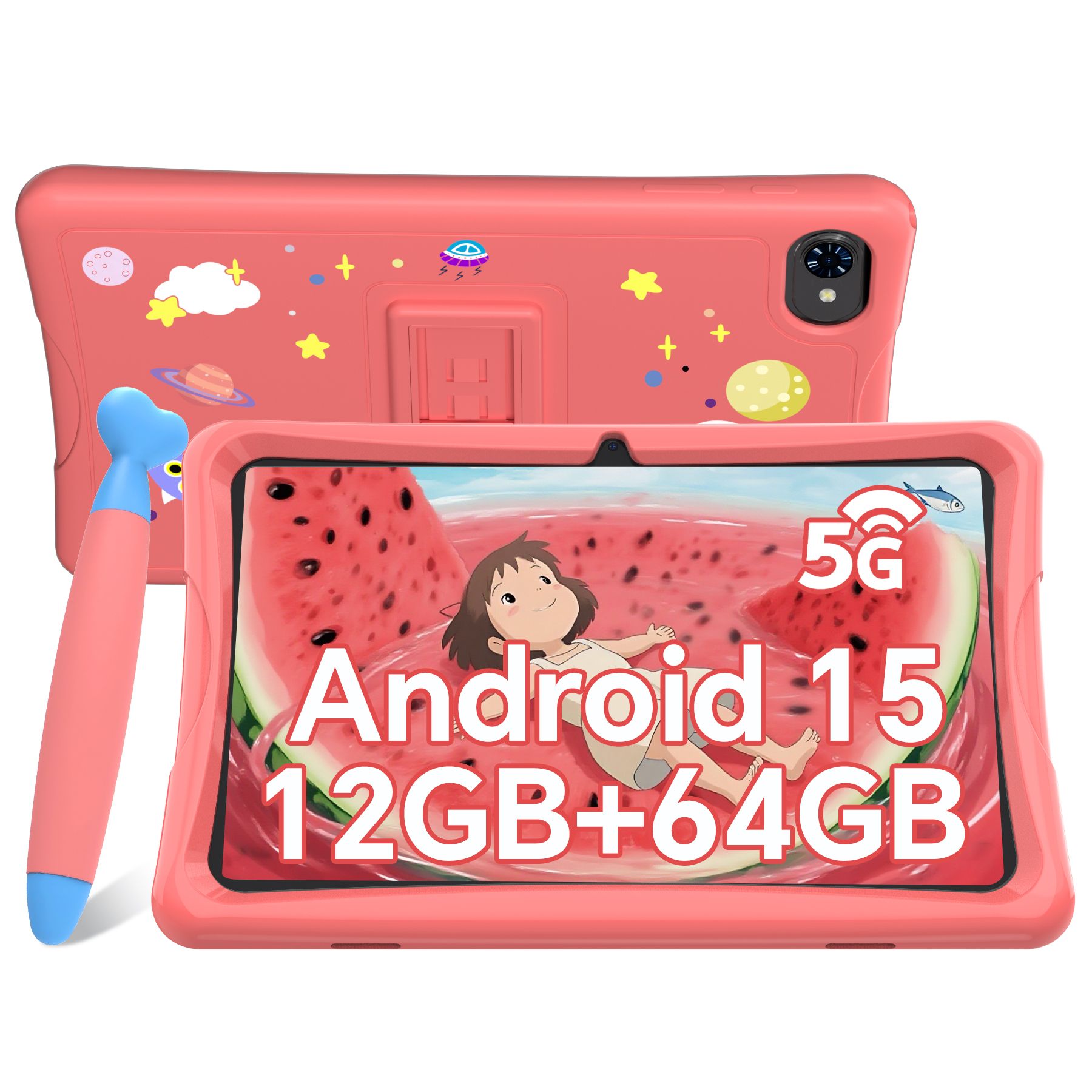 Tablet TABWEE K10 10.1'' HDT, 12GB RAM, 64GB ROM - ampliable a 2TB, cámaras AI 5MP + 2MP, Android 15, batería de 5000mAh, WiFi 6