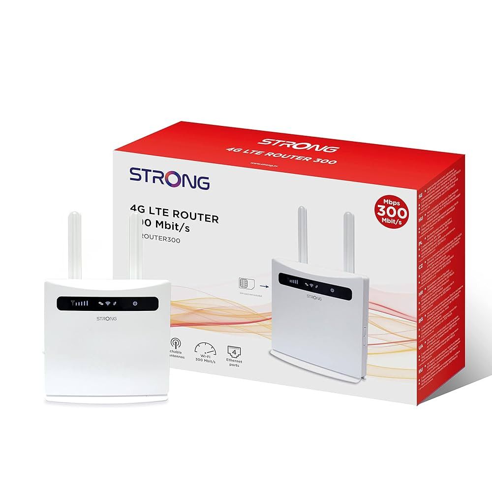 4G LTE Router STRONG 300 Mbps with 4 LAN Ports and SIM Slot