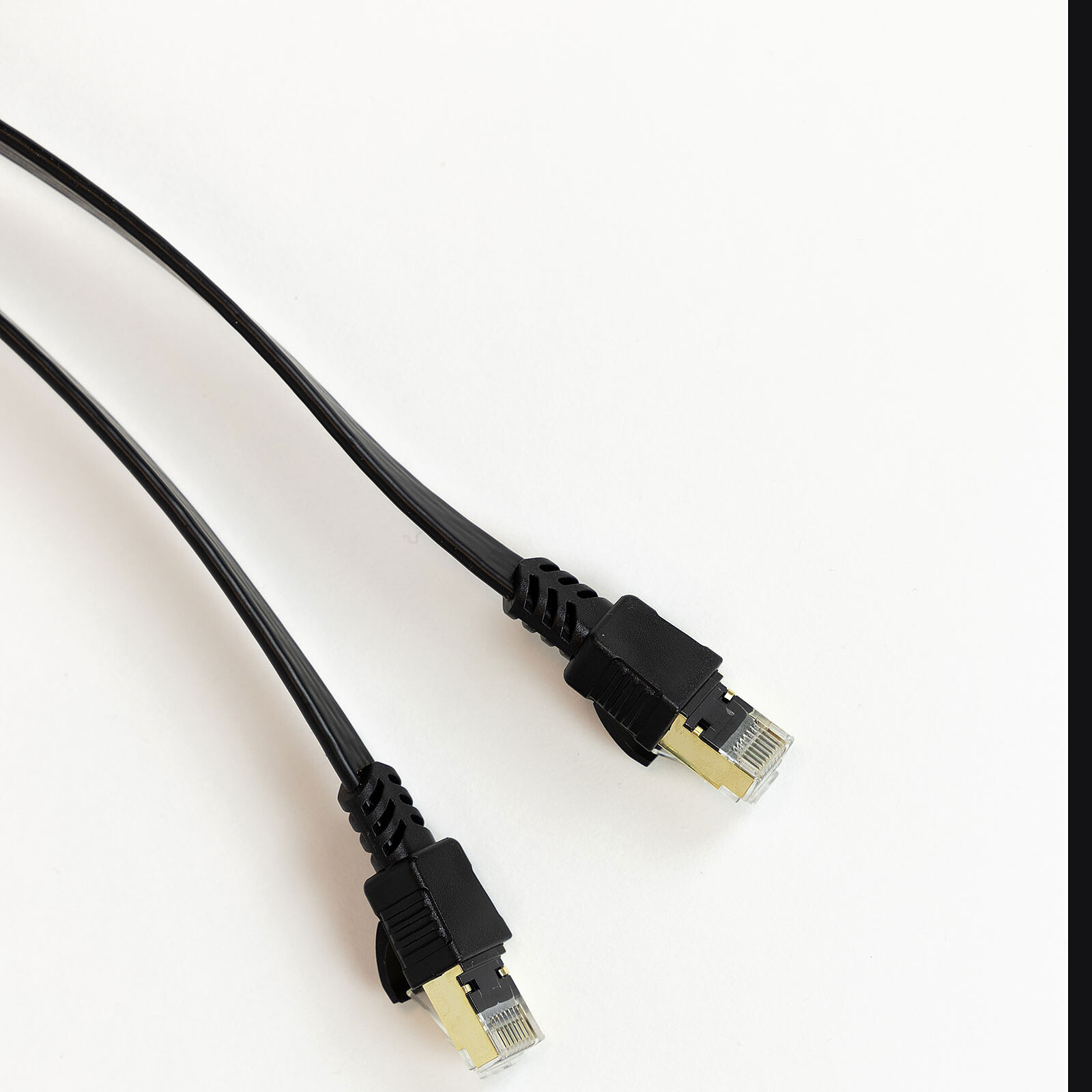 Textorm RJ45 Flat Cable CAT 8.1 U/FTP - male/male - 10 m - Black