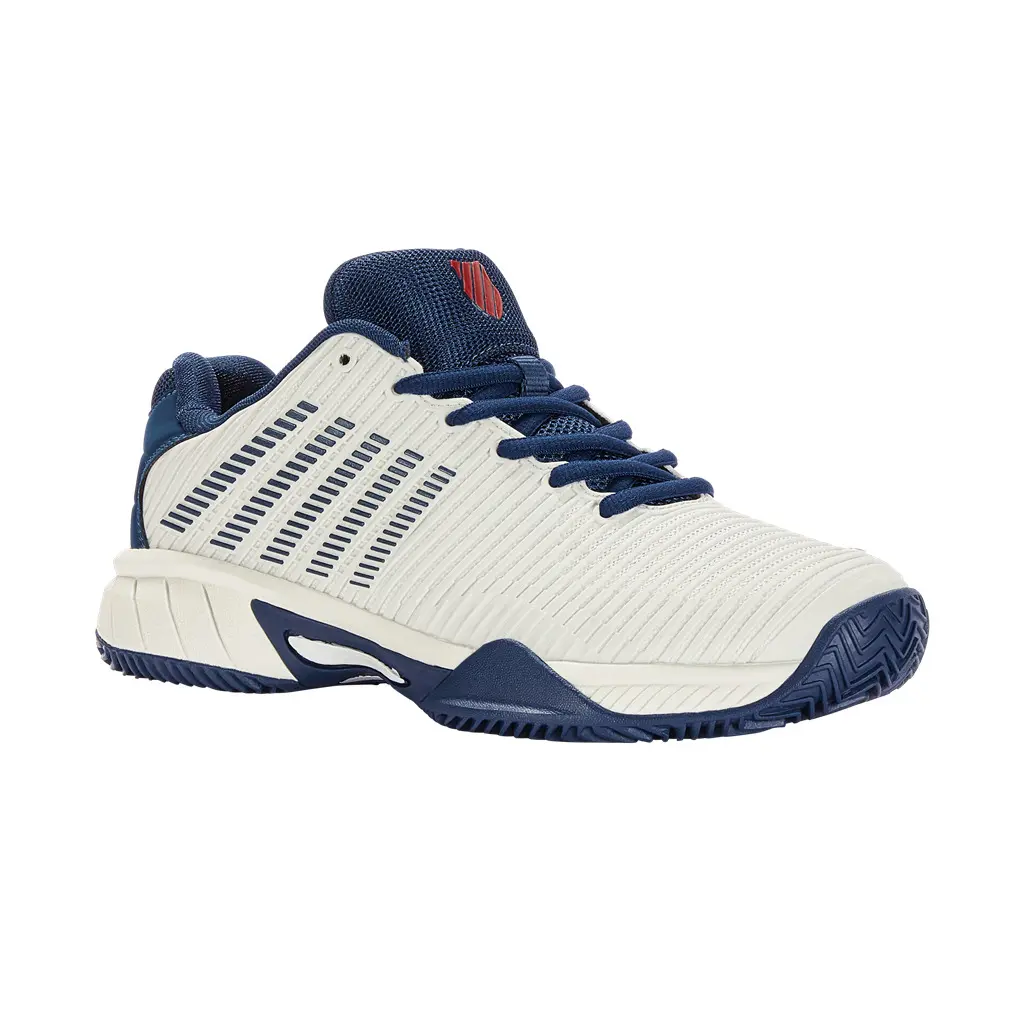 K-Swiss Hypercourt Express 2 HB Junior Tennis Shoes - White/Blue Opal/Lollipop