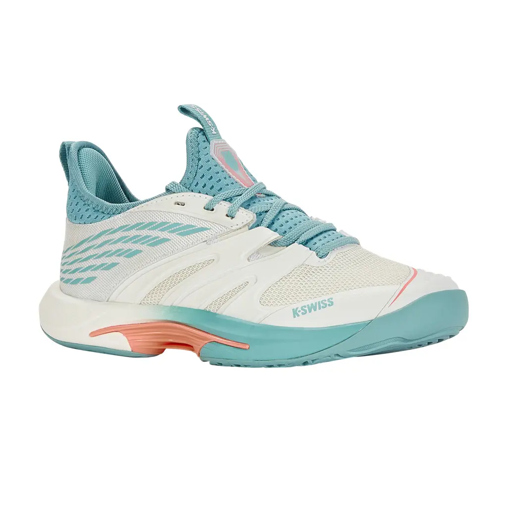 K-Swiss Speedtrac Women's Tennis Shoes - White/Nile Blue/Desert Flower, Size 324062