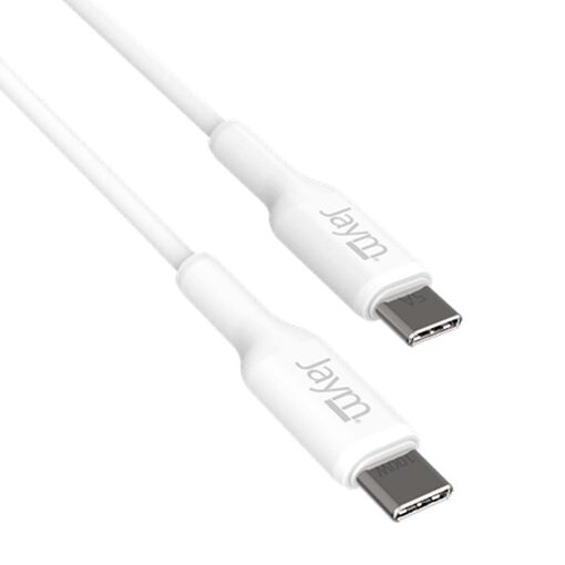 Câble JAYM USB-C vers USB-C 1m avec PD 3.0, 100W, Blanc