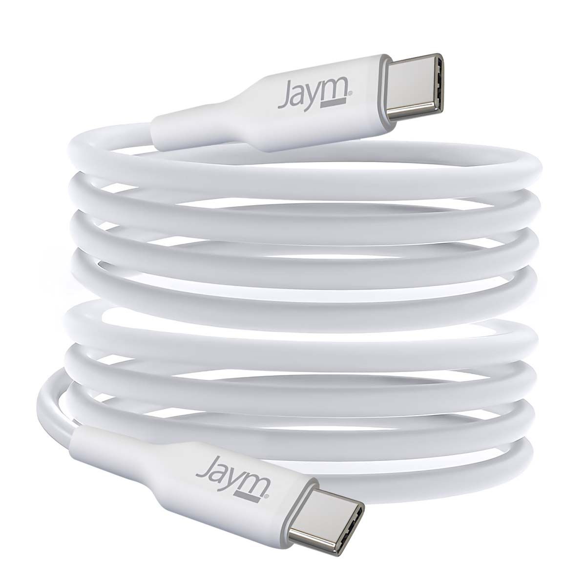 Cable JAYM USB-C a USB-C con PD 3.0, 100W, 2m Blanco