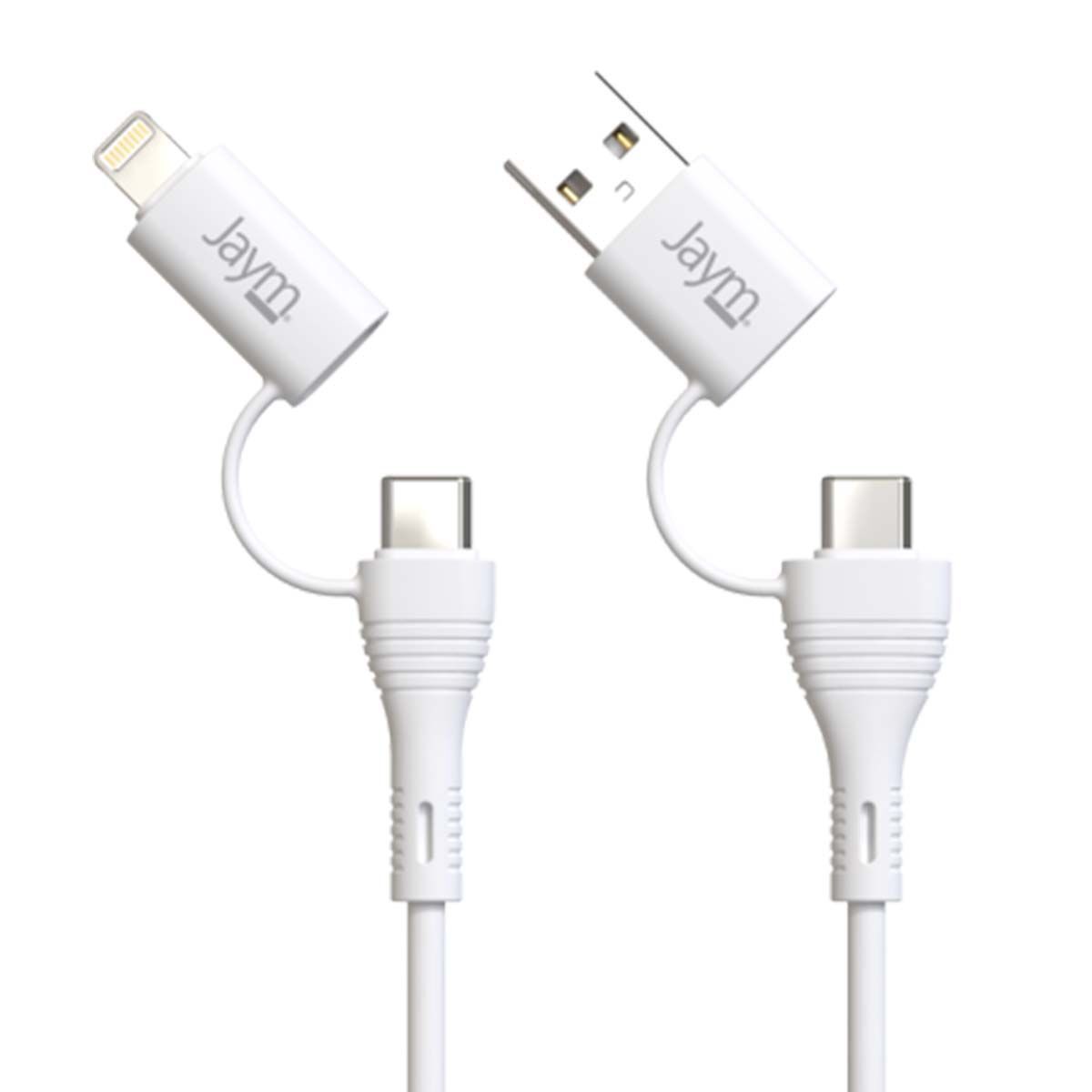Colección JAYM - Cable de carga USB - 1m, Blanco