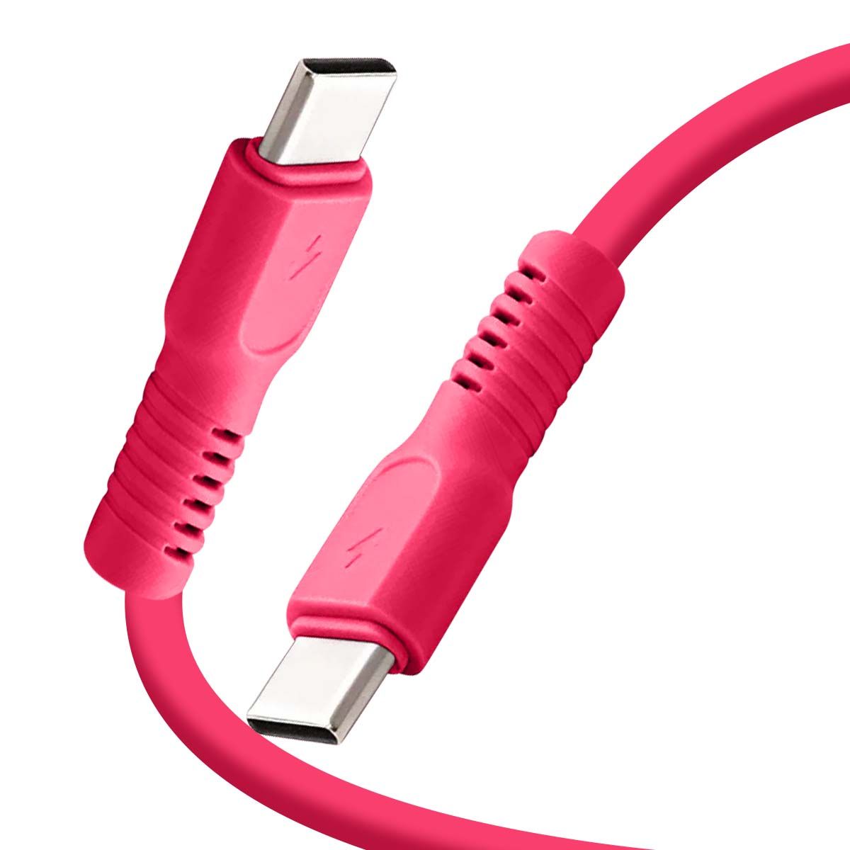 Forever 60W USB-C to USB-C 3A Charging Cable, 1.8m, Red