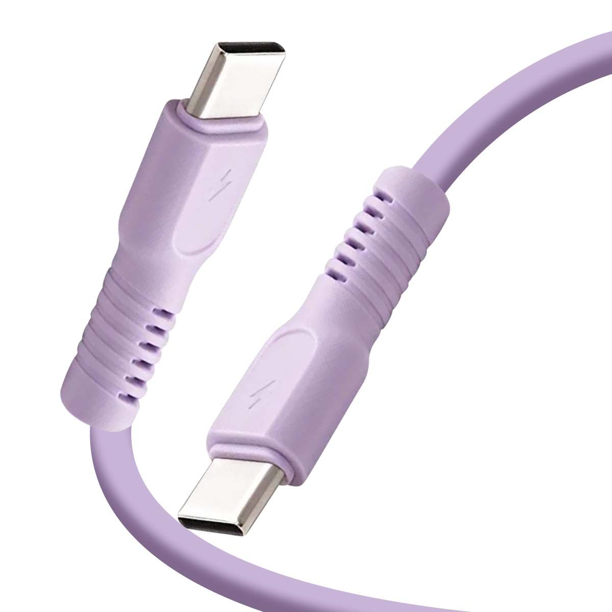 Forever 60W USB-C to USB-C Cable, 1.8m, Violet