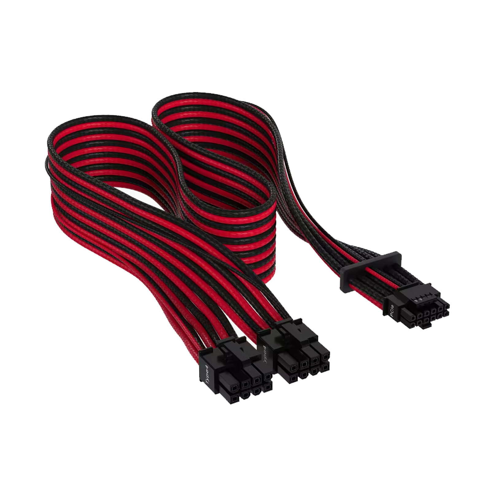 Corsair 600W 12+4 Pin PCIe Gen 5 Cable - Black/Red 