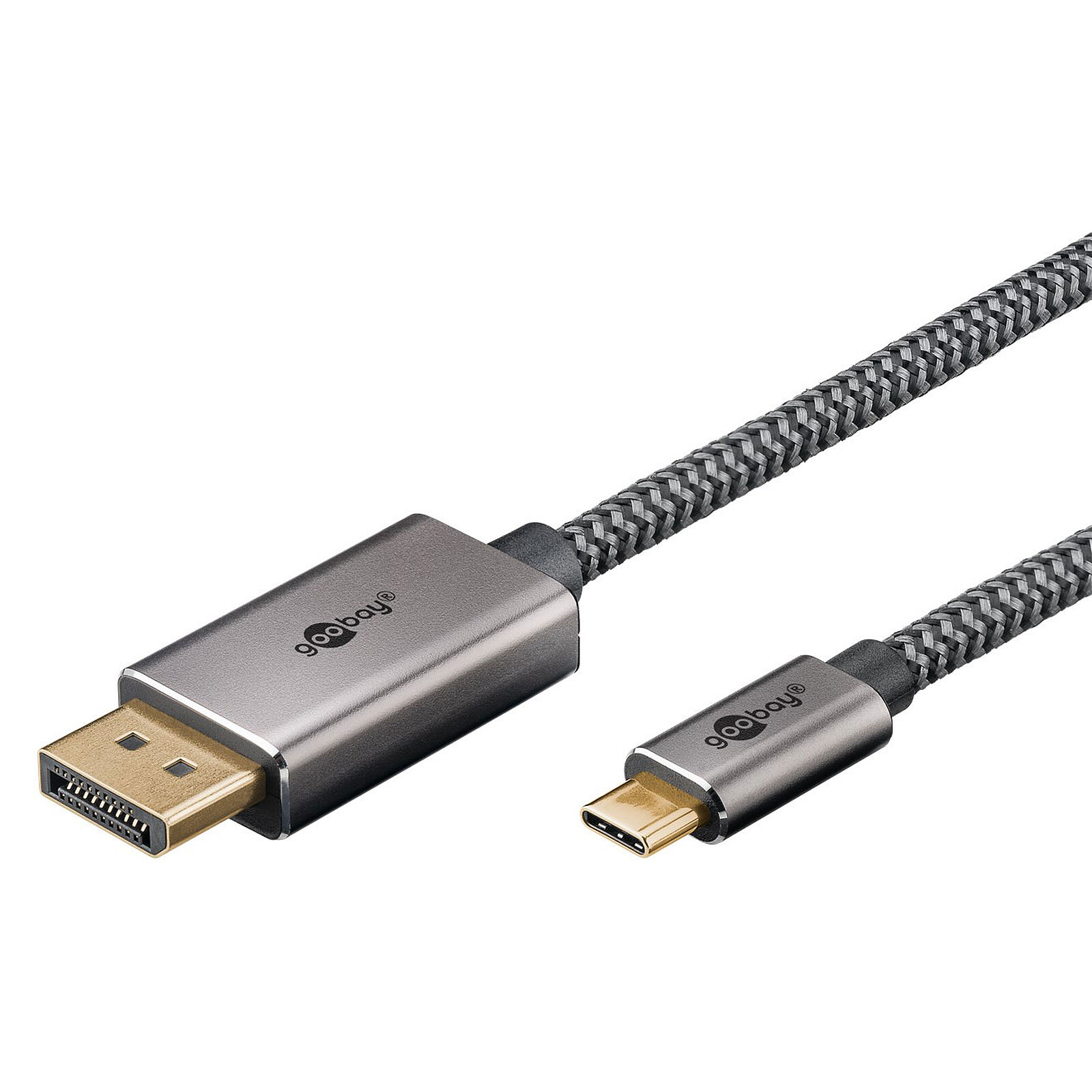 Goobay Textile USB-C / DisplayPort 1.2 Cable (M/M) - 3 m