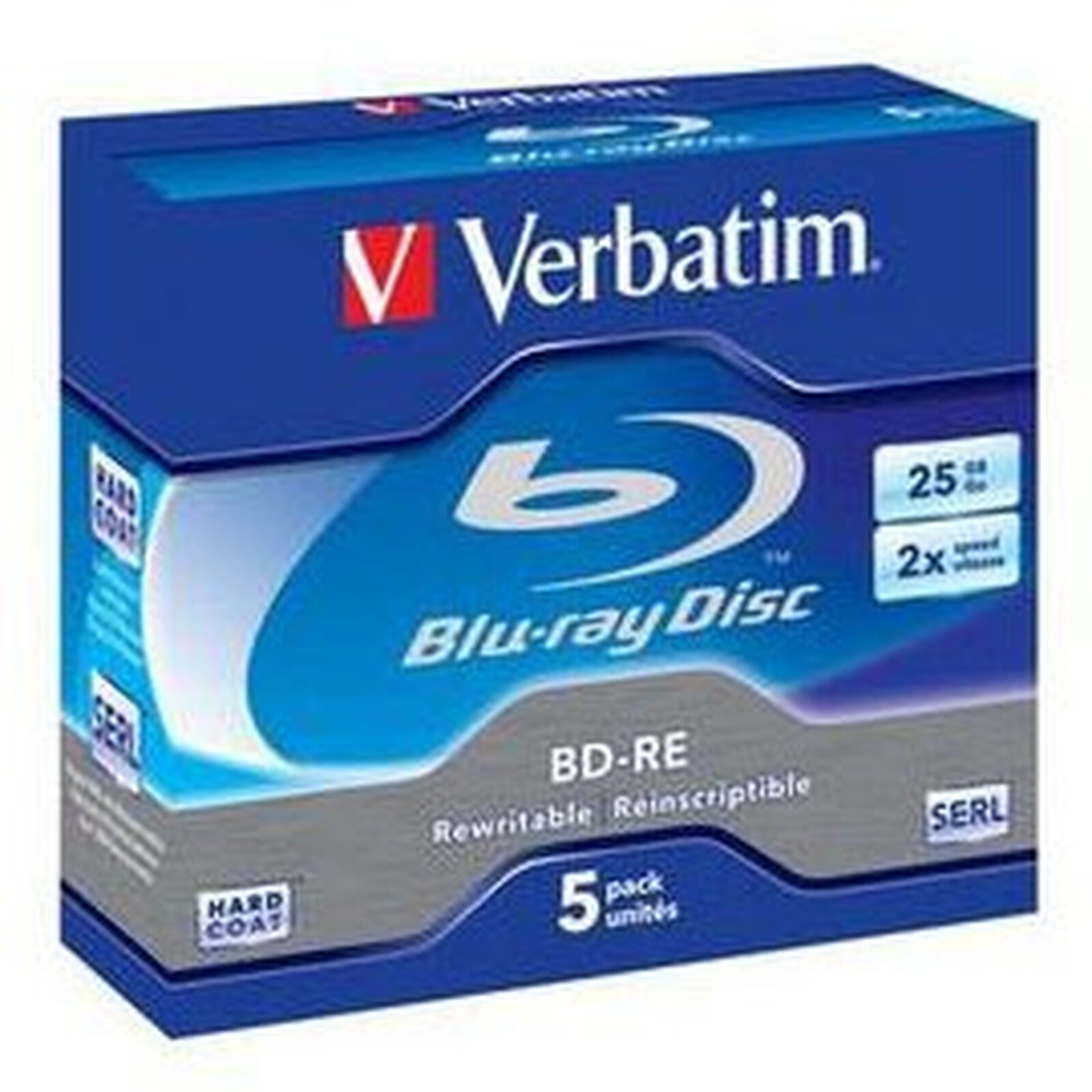 Verbatim BD-RE 25 GB 2x (per 5, box)
