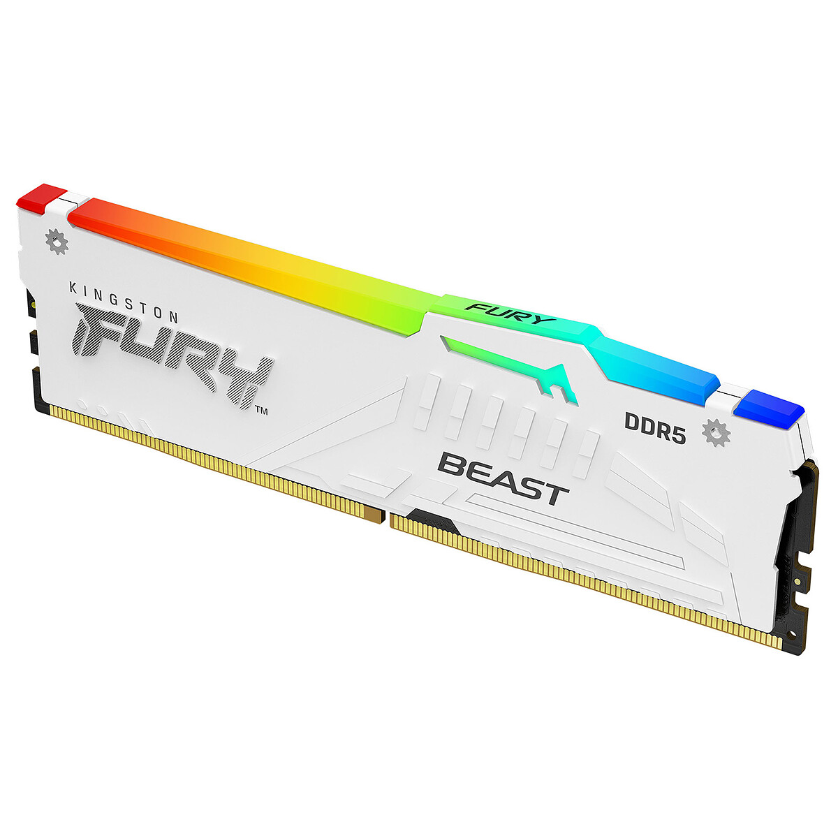 Kingston FURY Beast RGB 16 Go DDR5 6400 MHz CL32 - Blanc