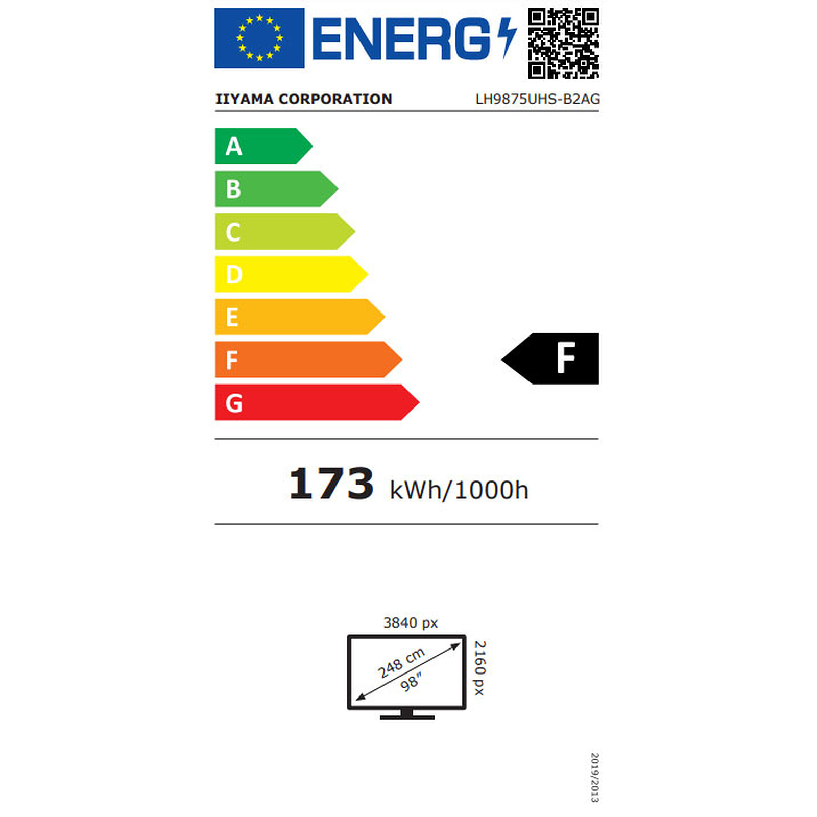 iiyama 98-Inch LED - ProLite LH9875UHS-B2AG