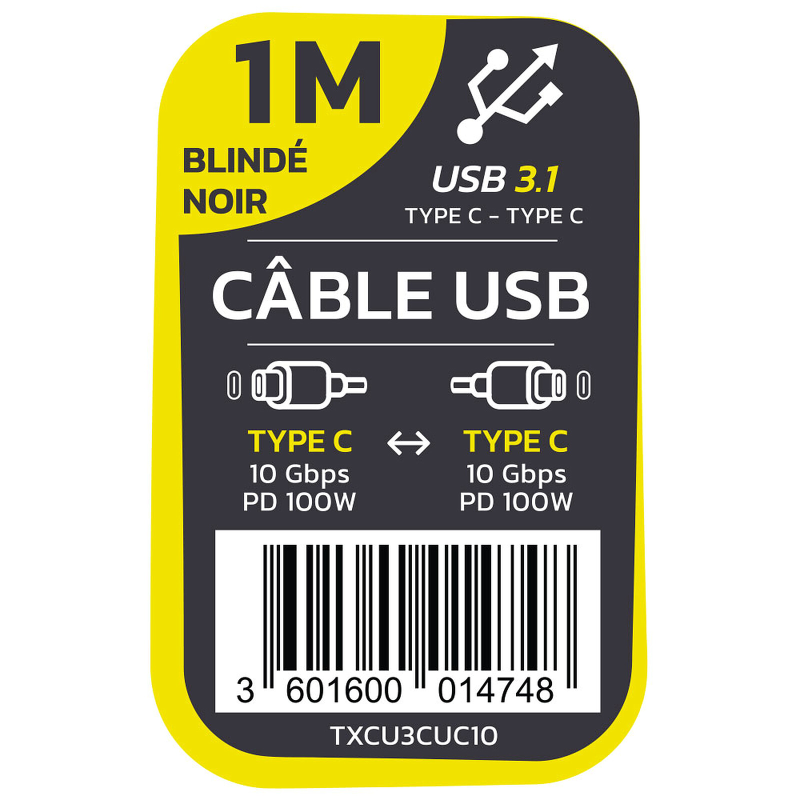 Textorm USB-C 3.1 Gen 2 (10 Gbps) Cable - 1M