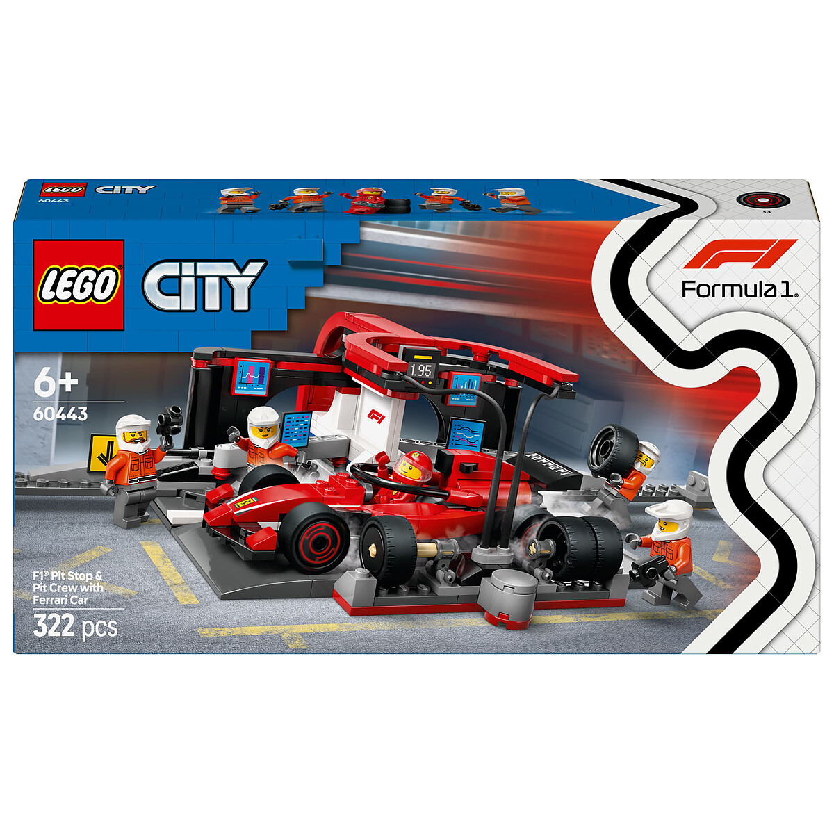 LEGO City 60443 Arrêt au stand de F1 avec voiture Ferrari
