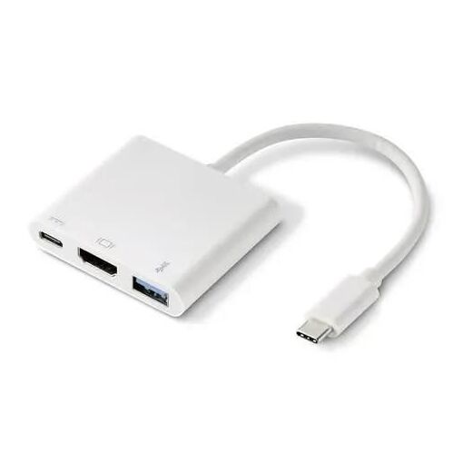 Hub USB Renkforce - 3 Ports - USB 3.2 Gen 1 Type-C et HDMI - Blanc