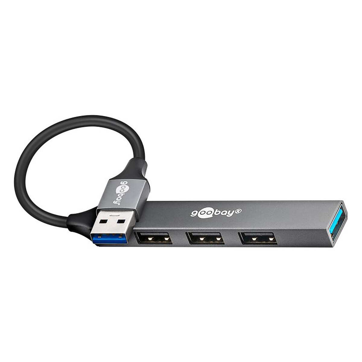 Goobay Hub Slim USB-A vers 4 ports USB