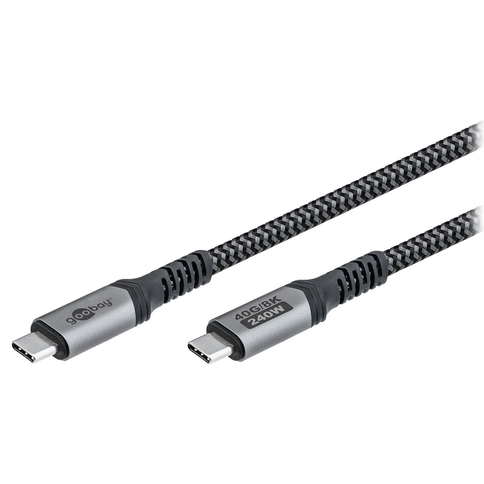 Goobay USB4 Type C Textile Cable (M/M) - 1m