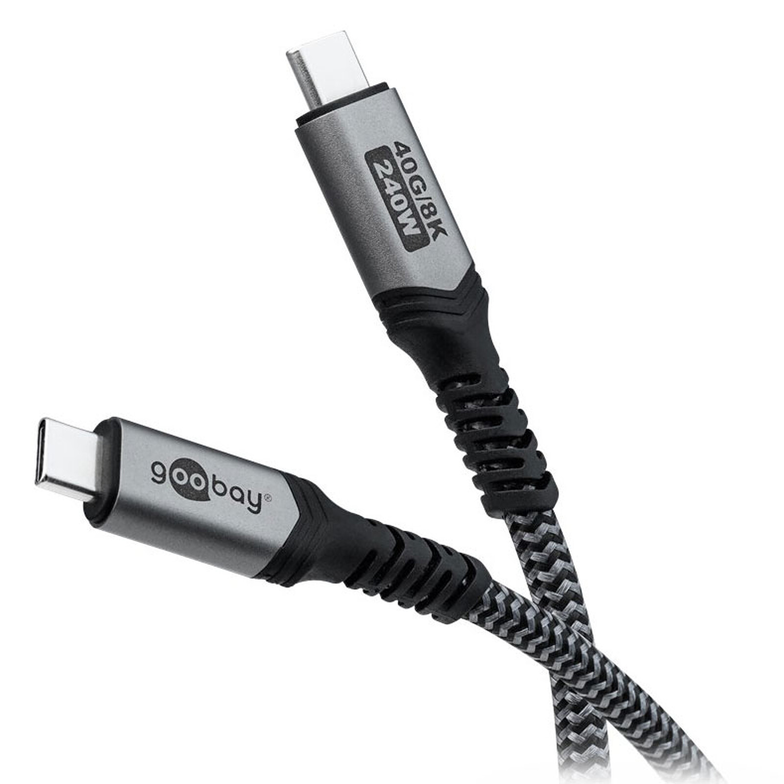 Goobay USB4 Type C Textile Cable (M/M) - 1m