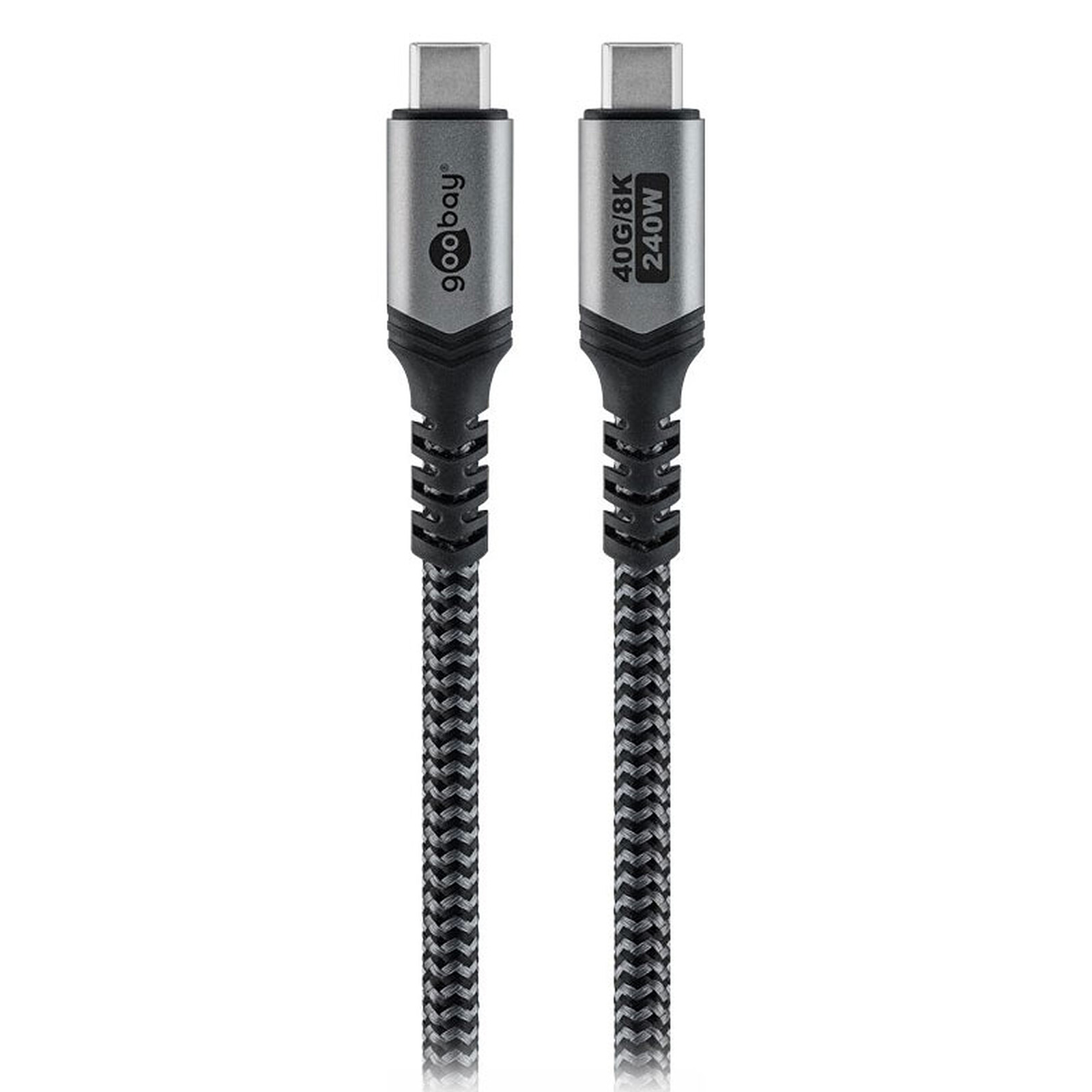 Goobay USB4 Type C Textile Cable (M/M) - 1m
