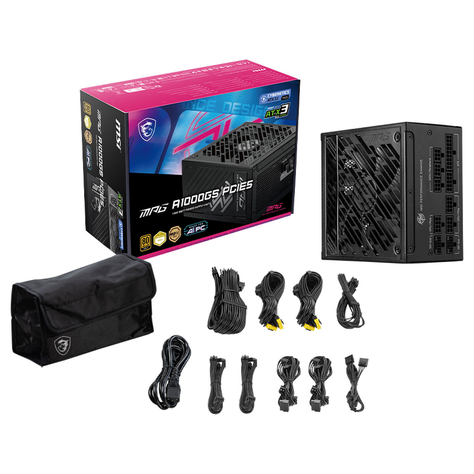 MSI MPG A1000GS PCIE5 Power Supply