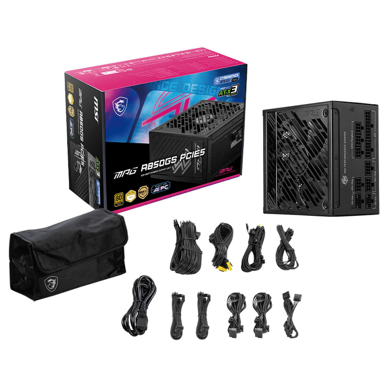 MSI MPG A850GS PCIE5 Power Supply