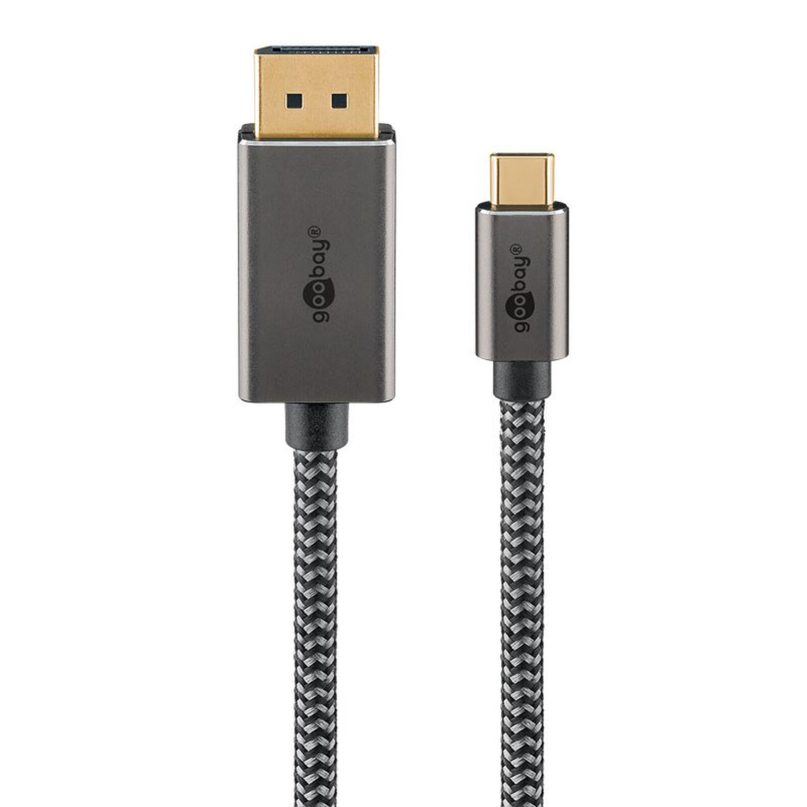 Goobay Textile USB-C / DisplayPort 1.2 Cable (M/M) - 2 m