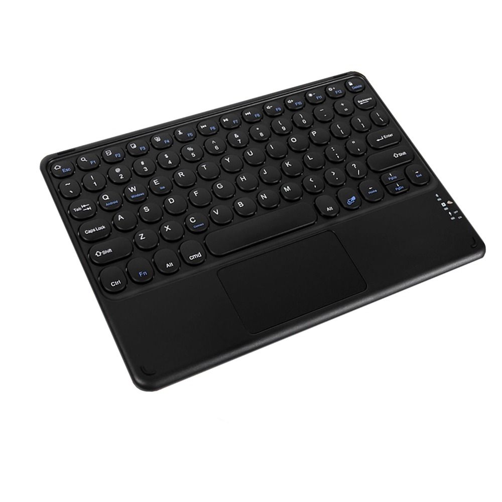 Bluetooth Round Keypad with Touchpad - Compatible with iPad, Tablets and Smartphones - Black