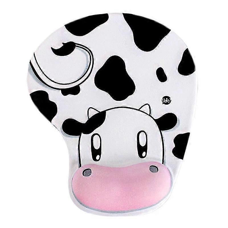 AOHAI Memory Foam Mouse Pad with Wrist Rest in Cow Shape