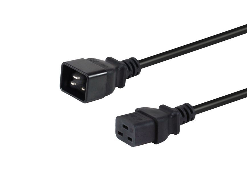 Equip Electric Cable Black 1.8m IEC C20 to IEC C19