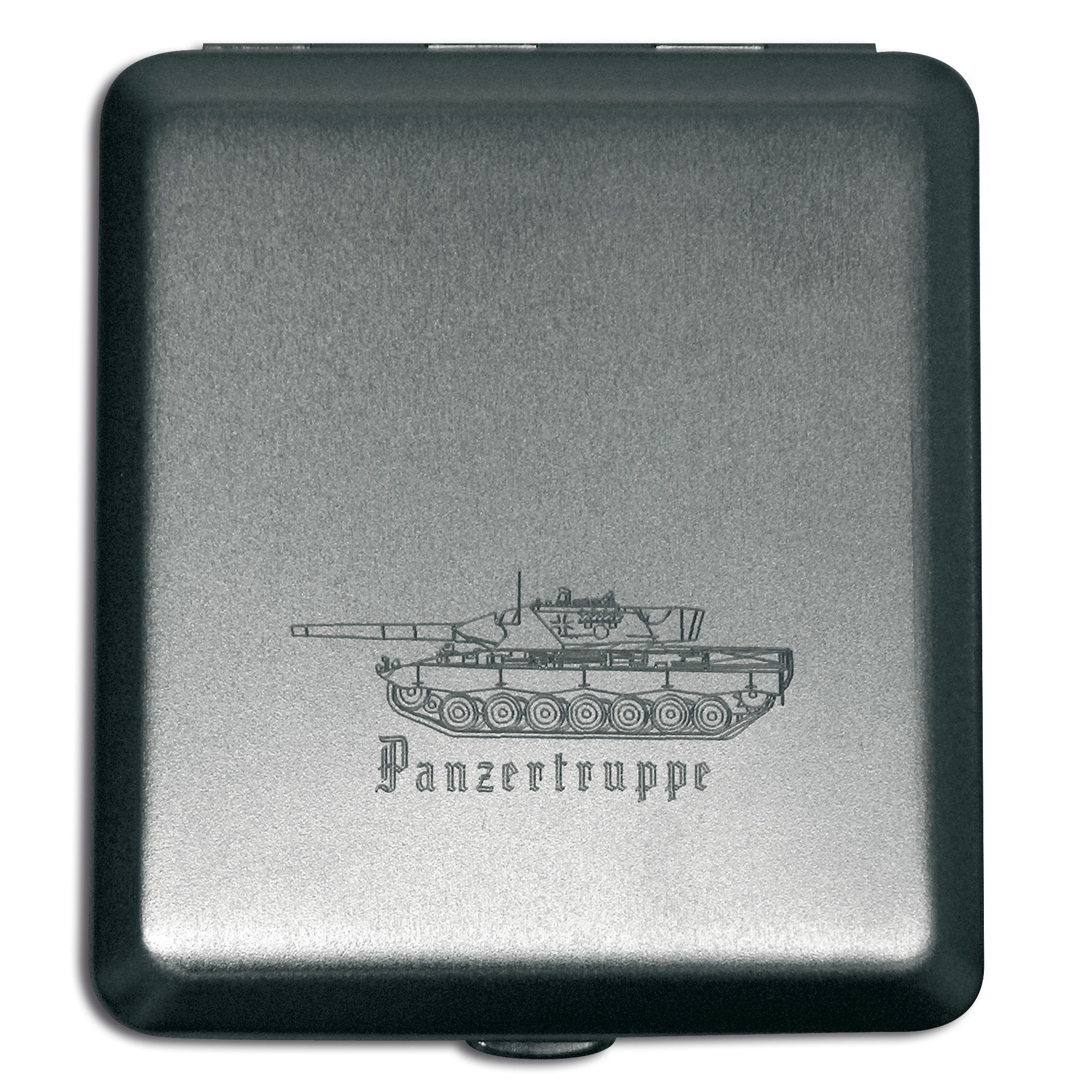 Fritzsch Panzertruppe Cigarette Case - Matte Nickel Finish
