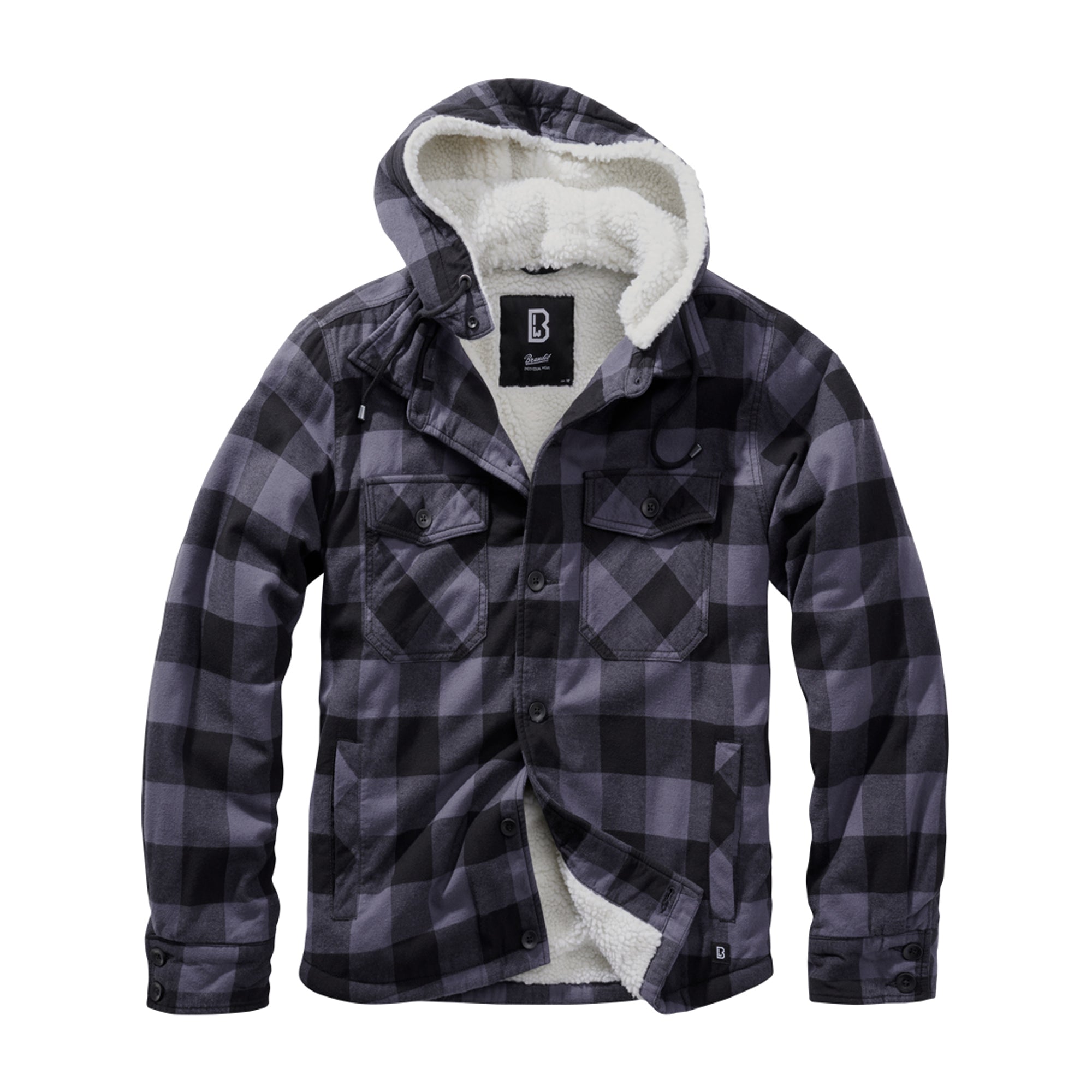 Brandit Lumberjacket Hooded Vest - Blue/Red - 5XL