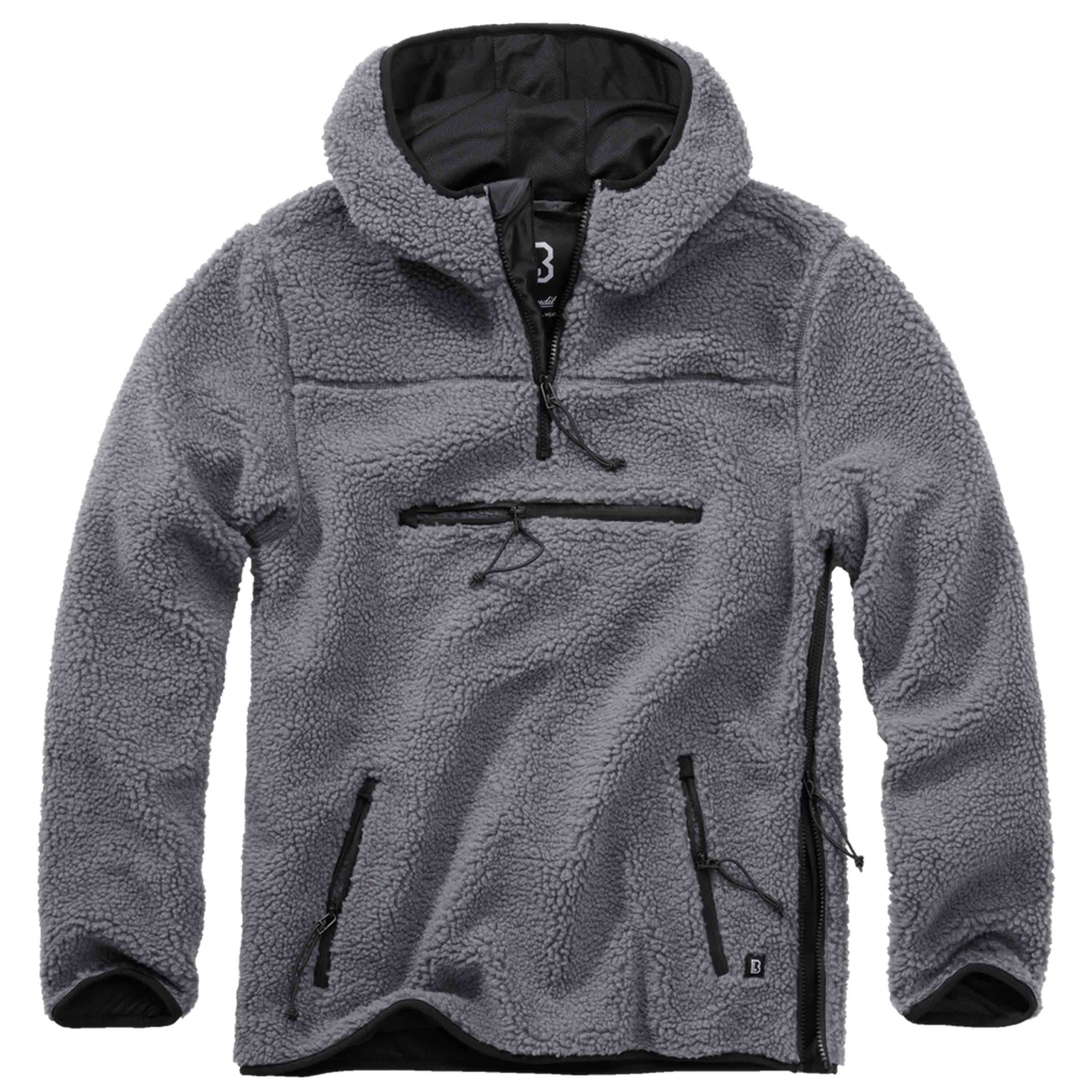 Brandit Teddyfleece Worker Pullover - Black / 6XL