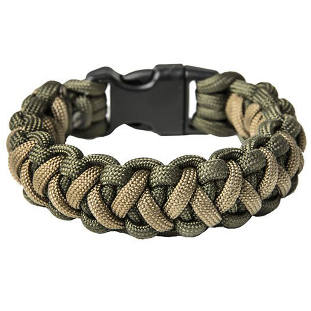 Bracelet corde de parachute EDCX - Vert armée/Noir - Taille M