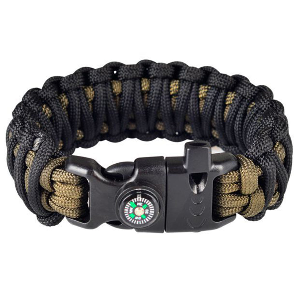 Bracelet de survie EDCX - Allume-feu DOUBLE COBRA - Coyote / M
