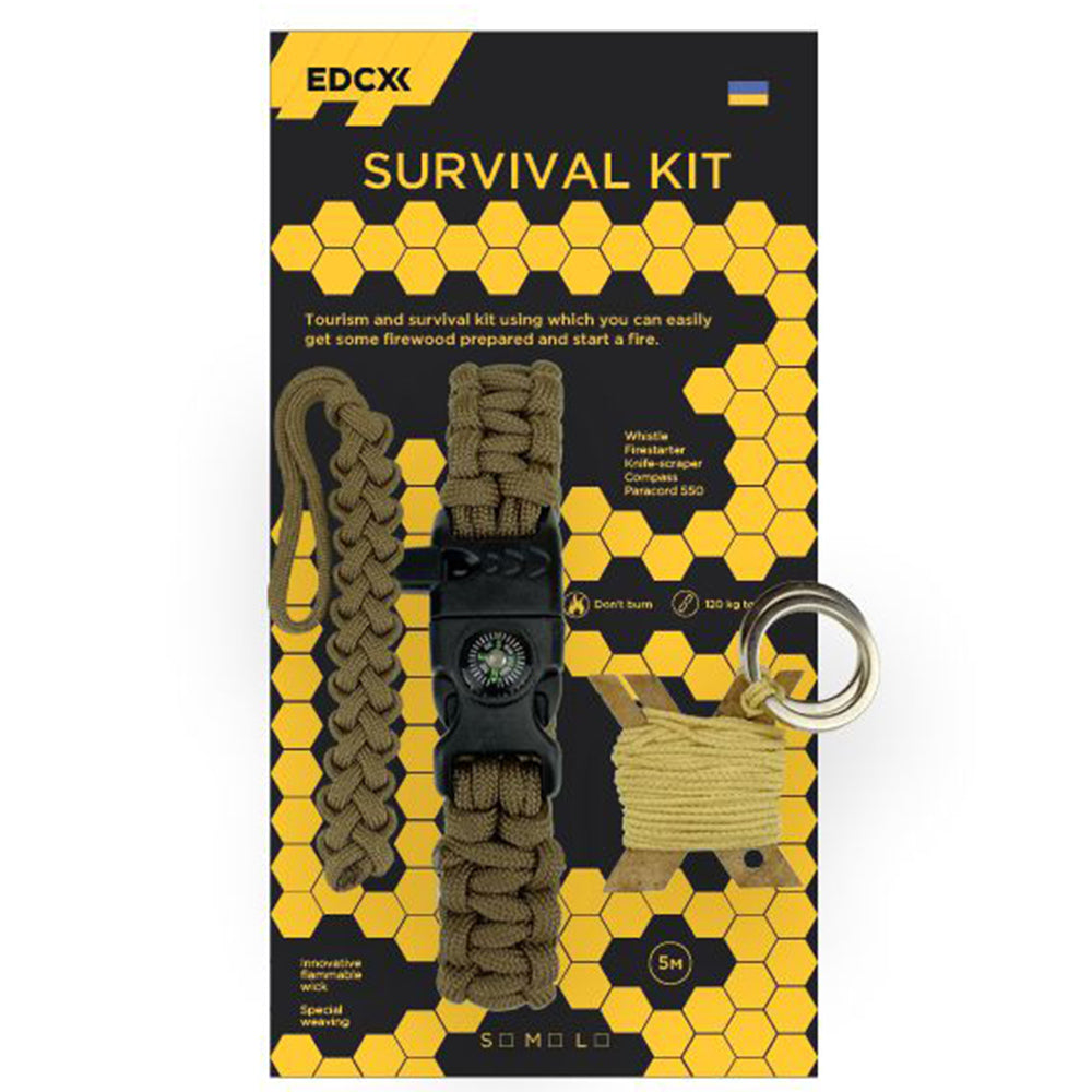 Kit de survie EDCX - Vert militaire / Moyen