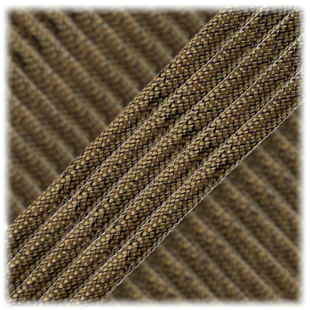 Corde de parachute en nylon Type III 550 lb en rouleau de 100 m - Marron