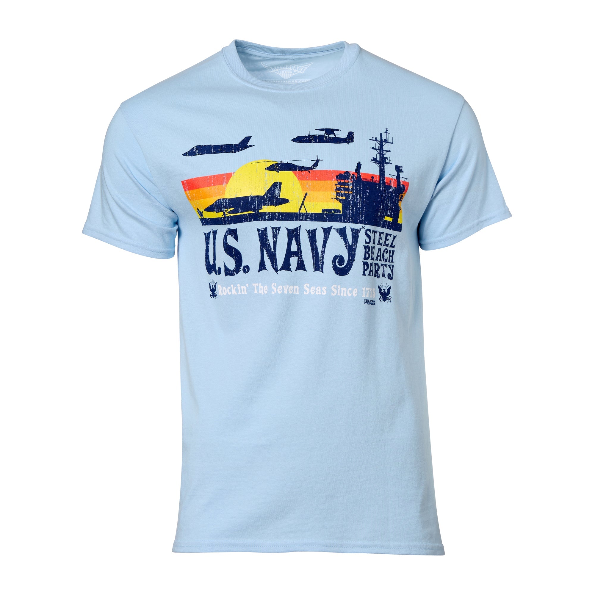USN Steel Beach Party T-Shirt - Sky Blue - XL