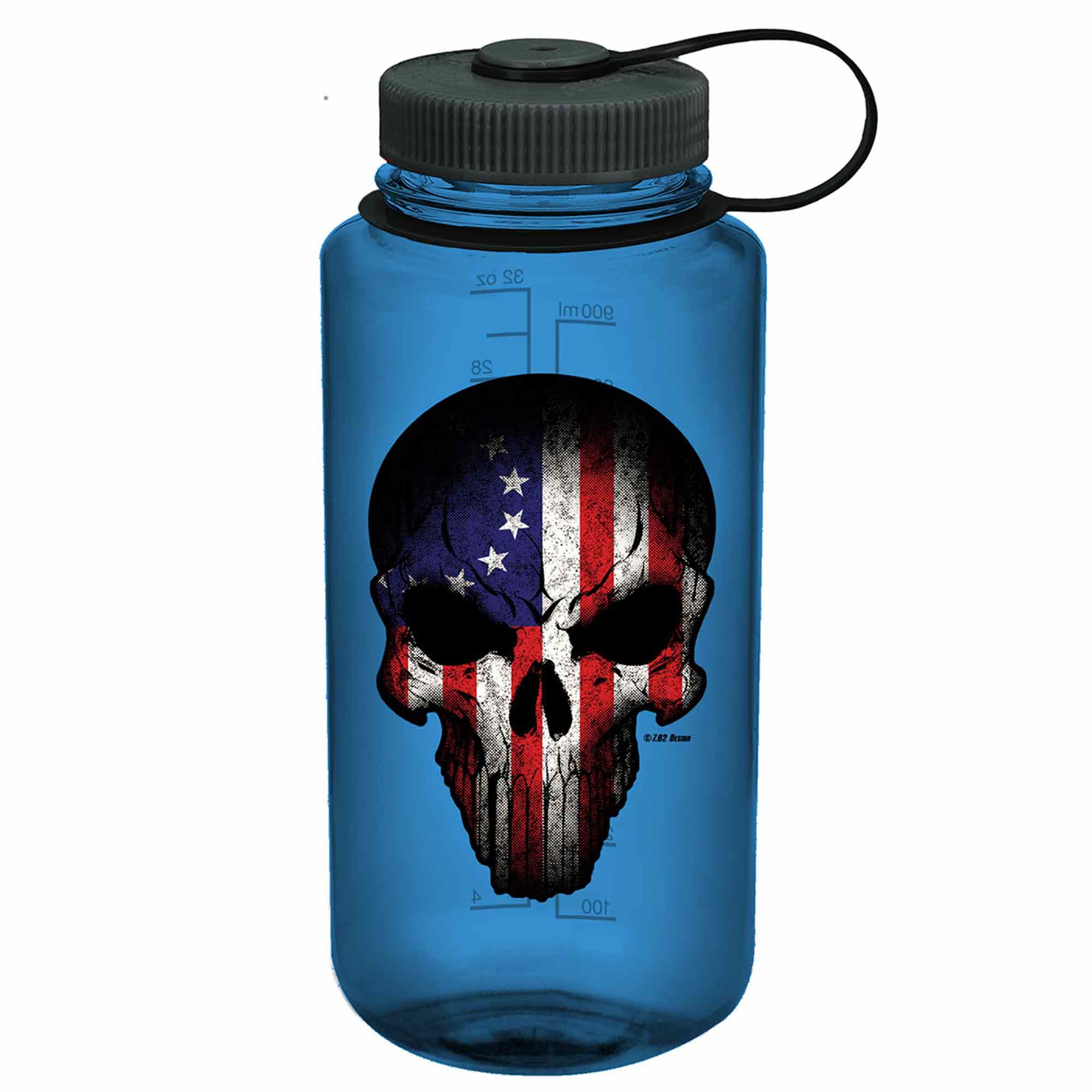 Nalgene 501 Skull Water Bottle 950ml Blue