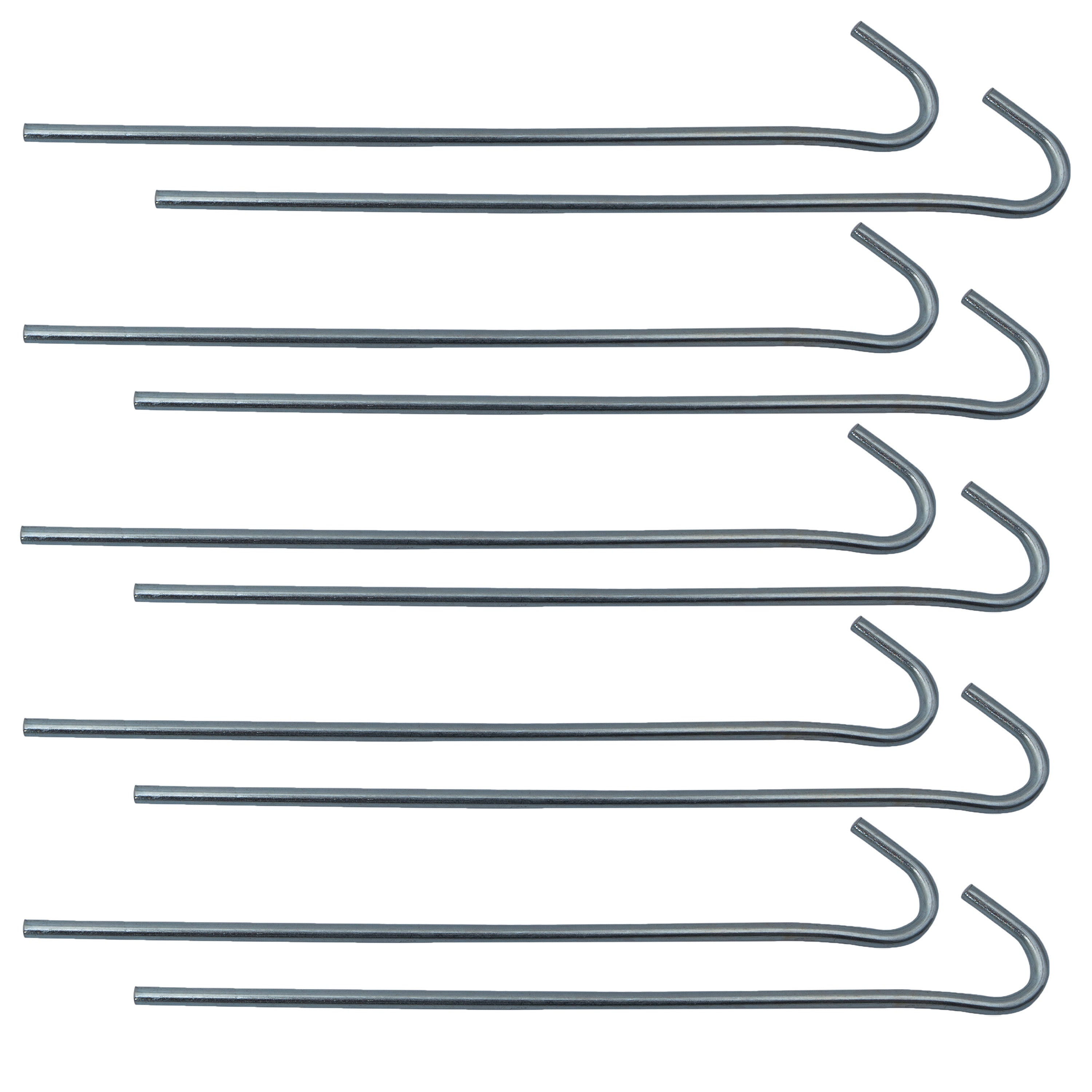 Picos de tienda BasicNature de 20 cm, juego de 10