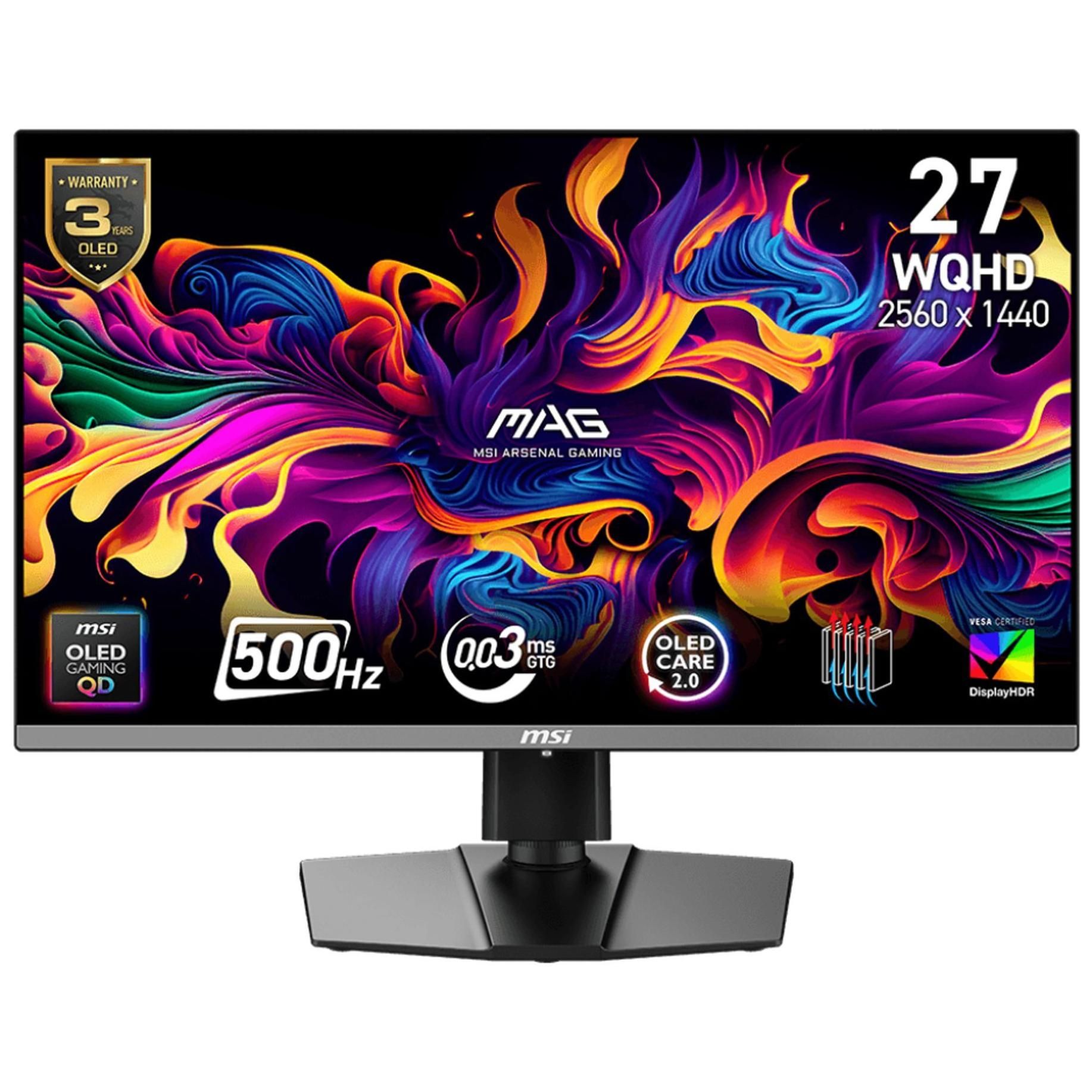 MSI MAG 272QP QD-OLED X50 26.5" 2560 x 1440 Wide Quad HD Black